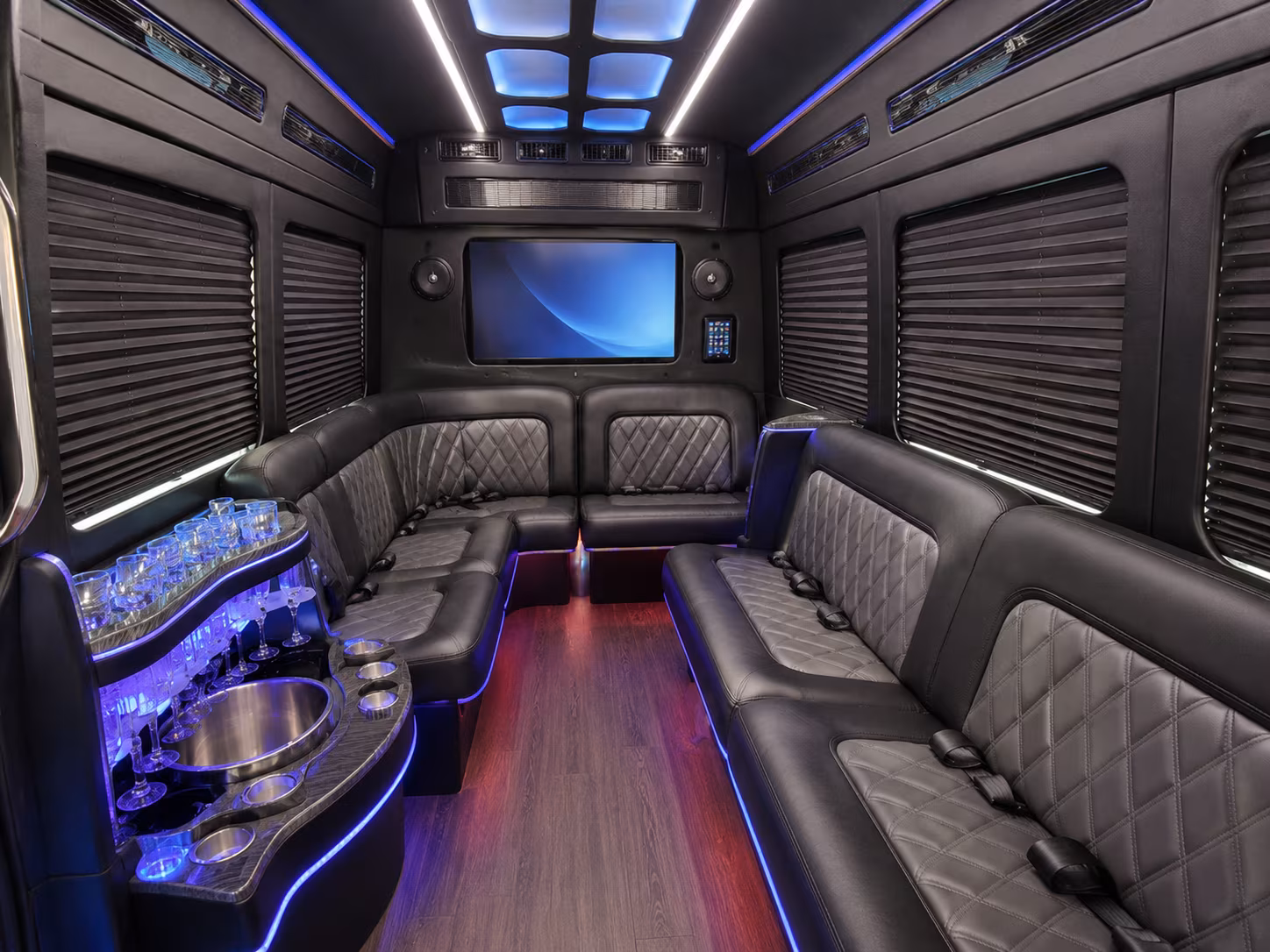 woodbury party bus interior